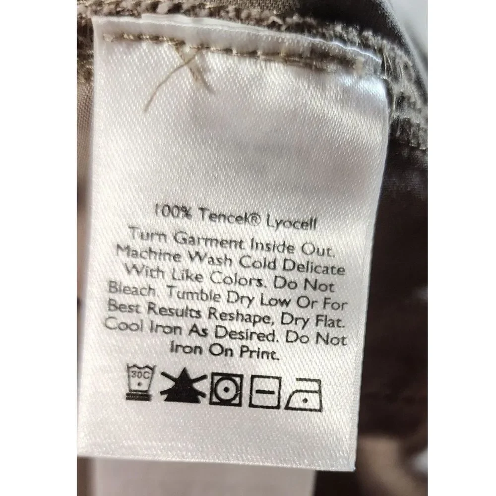 Eddie Bauer Women's Tan Cargo Pants 100% Tencell Lyocell Size S - Picture 4 of 5